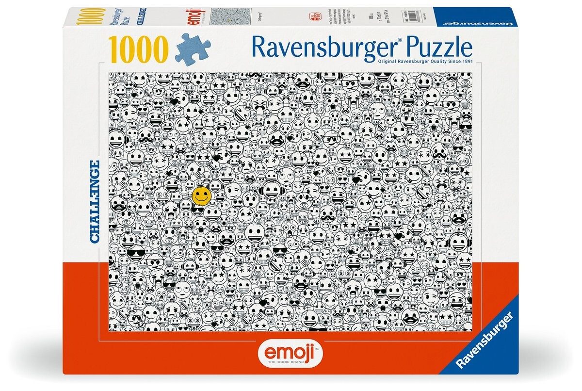 2D пазл, ВЫЗОВ, Эмодзи, 1000 деталей Ravensburger
2D пазл, ВЫЗОВ, Эмодзи, 1000 деталей Ravensburger