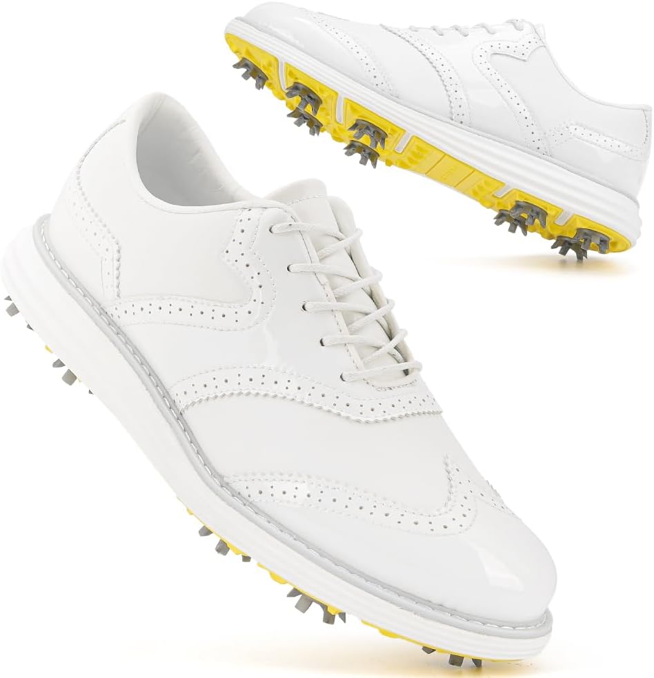 Мужские гольф обувь с 9 шипами, удобные кроссовки для занятий гольфом на открытом воздухе Ifrich, белый
Мужские гольф обувь с 9 шипами, удобные кроссовки для занятий гольфом на открытом воздухе Ifrich, белый