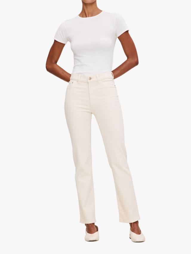 Джинсы halle с высокой посадкой и прямыми штанинами DL1961, белый
Джинсы halle с высокой посадкой и прямыми штанинами DL1961, белый