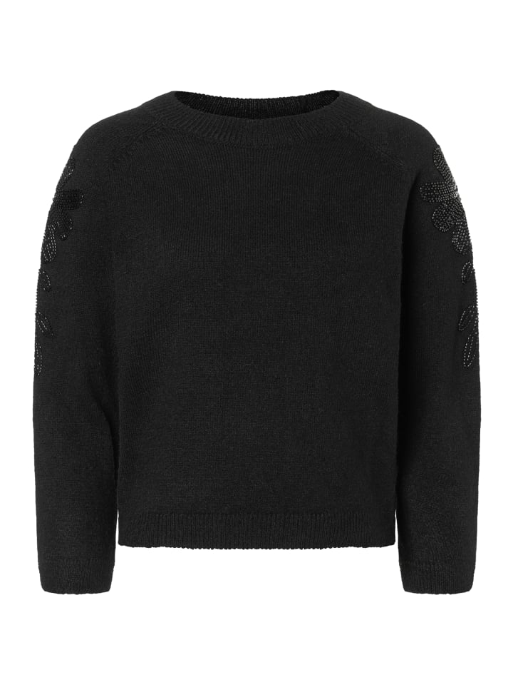 элегантный вязаный свитер с аппликацией из пайеток черного цвета More & More
элегантный вязаный свитер с аппликацией из пайеток черного цвета More & More