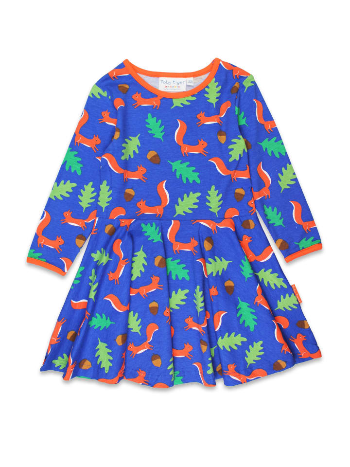Платье-скейтер из джерси с длинными рукавами и принтом в виде белки синего цвета Toby Tiger
Платье-скейтер из джерси с длинными рукавами и принтом в виде белки синего цвета Toby Tiger
