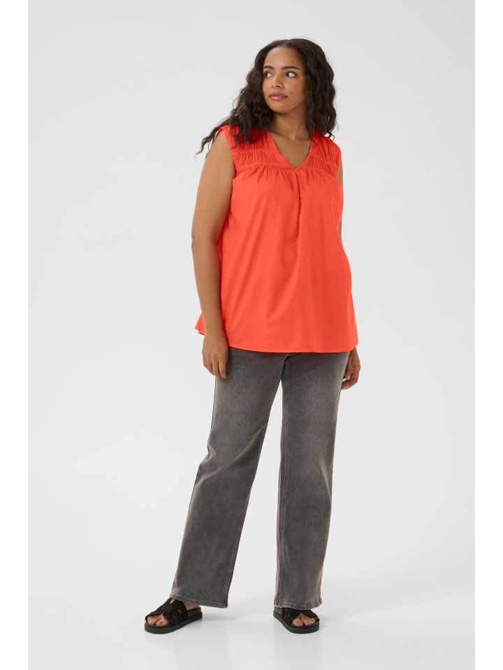 Блузка без рукавов KCthia А-образного силуэта цвета гренадин KAFFE curve
Блузка без рукавов KCthia А-образного силуэта цвета гренадин KAFFE curve