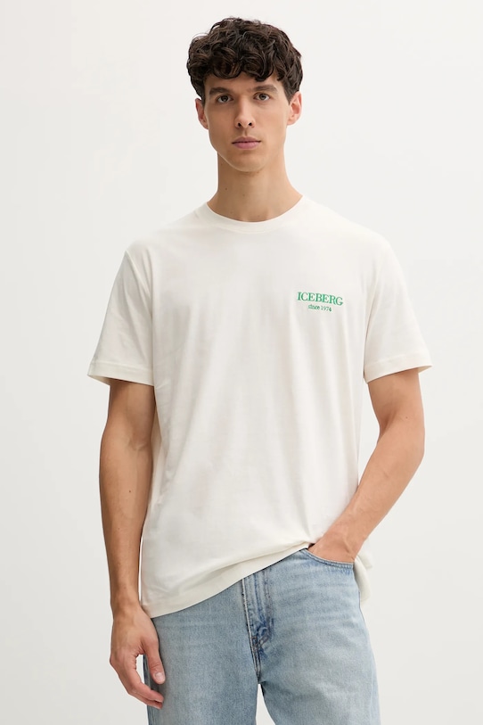 Хлопковая футболка Iceberg, бежевый
Хлопковая футболка Iceberg, бежевый