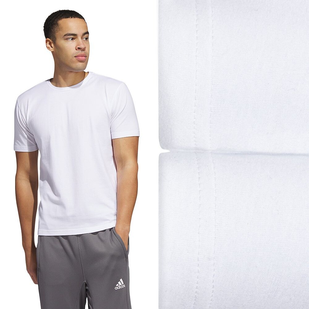 Мужские футболки adidas из 2 пар эластичных хлопковых футболок с круглым вырезом Adidas, белый
Мужские футболки adidas из 2 пар эластичных хлопковых футболок с круглым вырезом Adidas, белый
