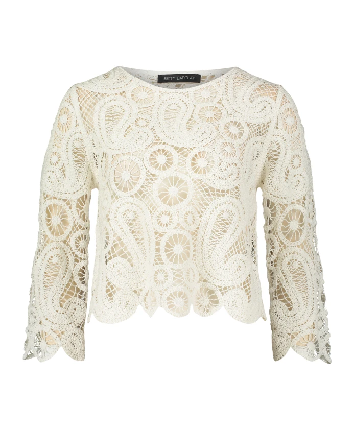 Вязаный свитер с узором пейсли и вырезом-лодочкой Betty Barclay, белый
Вязаный свитер с узором пейсли и вырезом-лодочкой Betty Barclay, белый