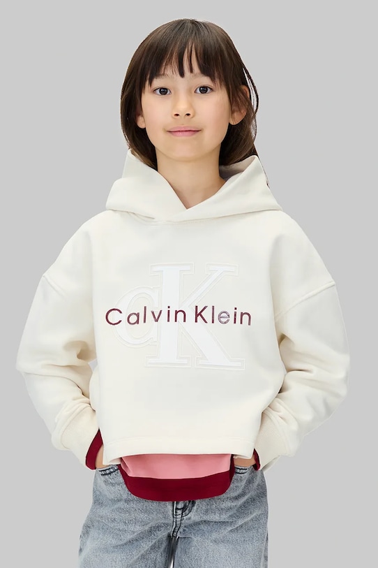 Детская хлопковая толстовка Calvin Klein Jeans, бежевый
Детская хлопковая толстовка Calvin Klein Jeans, бежевый
