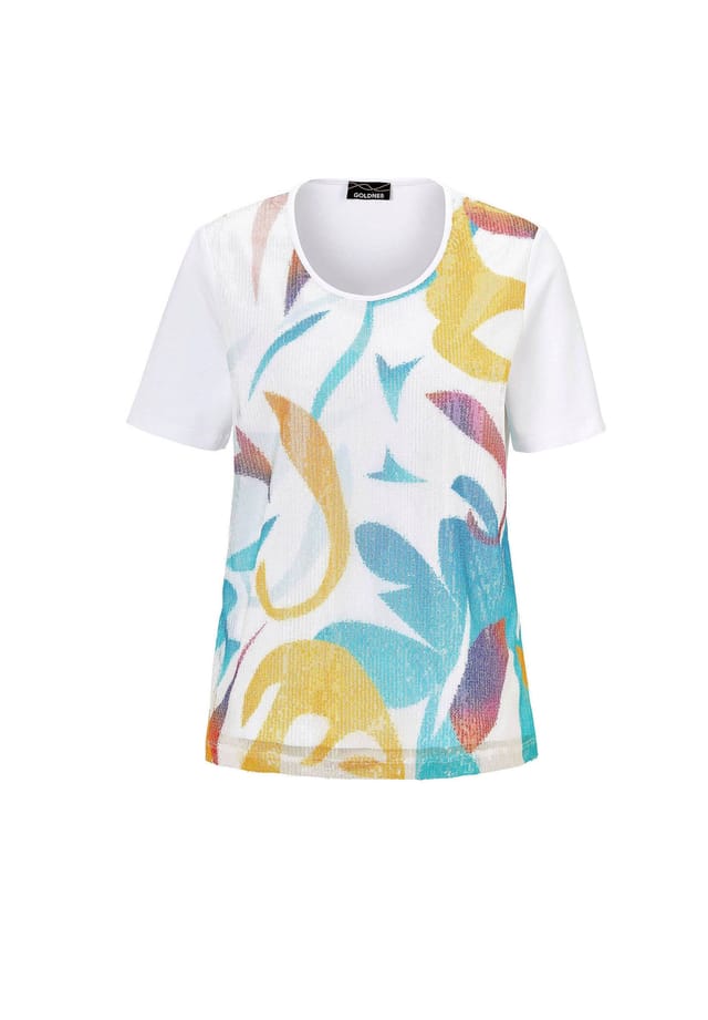 Короткий размер: рубашка с круглым вырезом Goldner, мультиколор
Короткий размер: рубашка с круглым вырезом Goldner, мультиколор