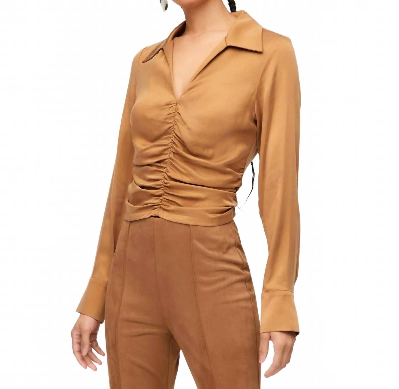 Топ Arabella с длинными рукавами и сборками в верха в бежевом цвете Fifteen Twenty
Топ Arabella с длинными рукавами и сборками в верха в бежевом цвете Fifteen Twenty