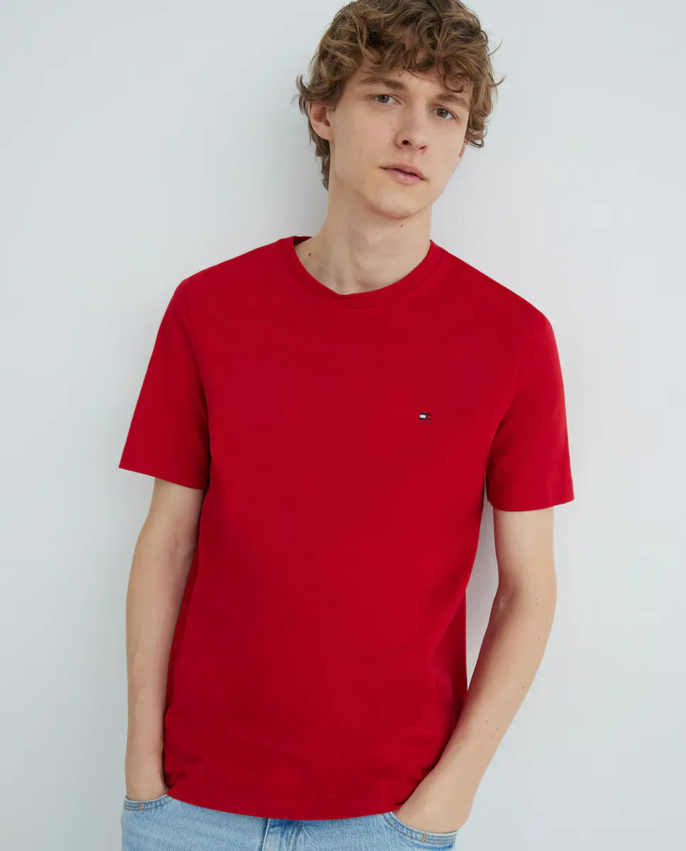 Мужская обычная футболка с коротким рукавом и вышитым флагом Tommy Hilfiger, красный
Мужская обычная футболка с коротким рукавом и вышитым флагом Tommy Hilfiger, красный