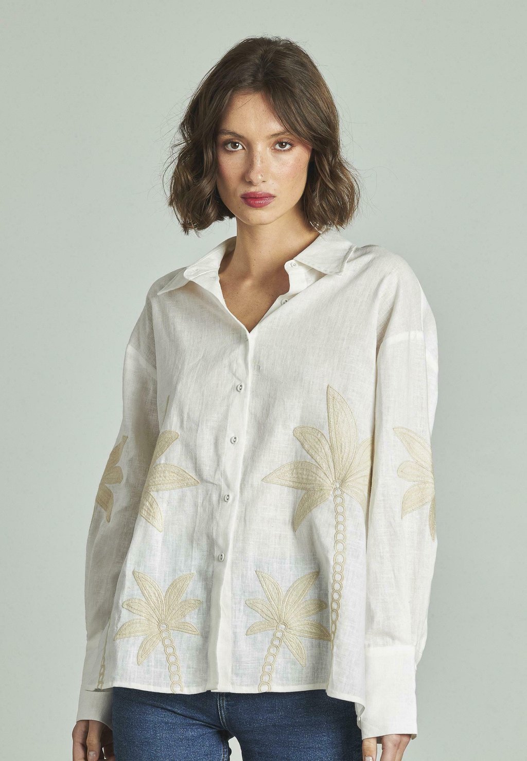 Блузка на пуговицах Alma en Pena, бежевый
Блузка на пуговицах Alma en Pena, бежевый