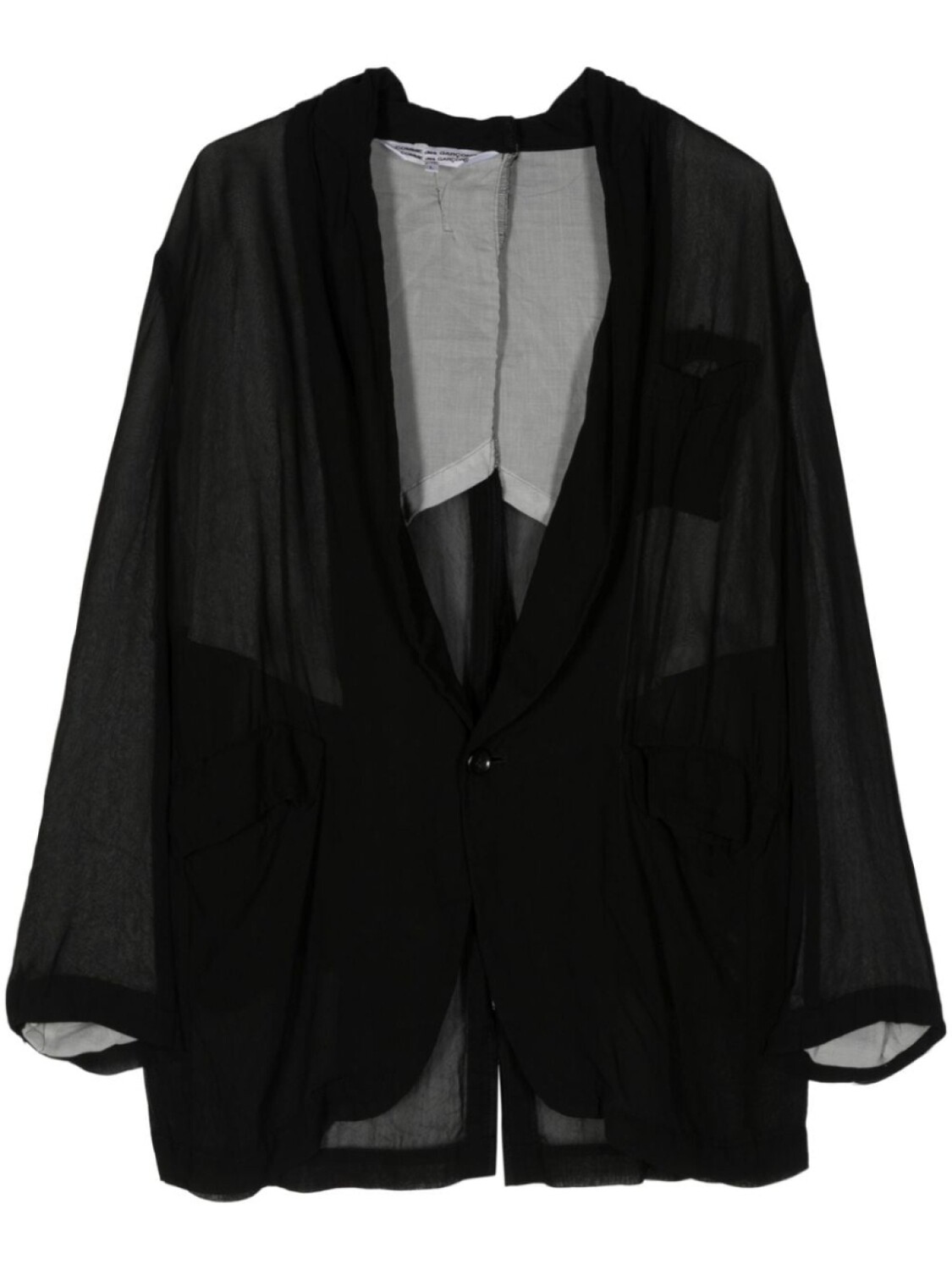 Однобортный пиджак Comme Des Garçons Comme Des Garçons, черный 
Однобортный пиджак Comme Des Garçons Comme Des Garçons, черный
