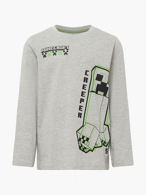 Рубашка с длинным рукавом Minecraft, серый 
Рубашка с длинным рукавом Minecraft, серый