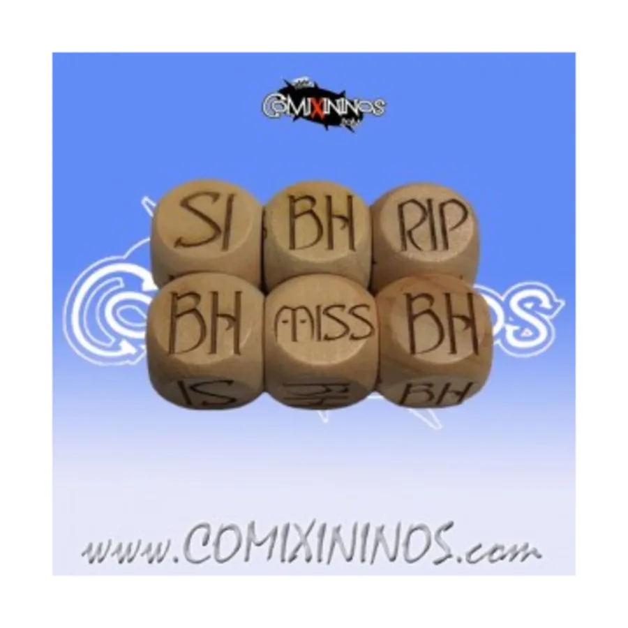 Набор из 2 эльфийских кубиков травм, Fantasy Football Miniatures - Wooden Dice (16mm)
Набор из 2 эльфийских кубиков травм, Fantasy Football Miniatures - Wooden Dice (16mm)