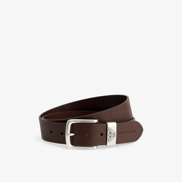 Кожаный ремень с тисненым логотипом Emporio Armani, цвет t moro
Кожаный ремень с тисненым логотипом Emporio Armani, цвет t moro