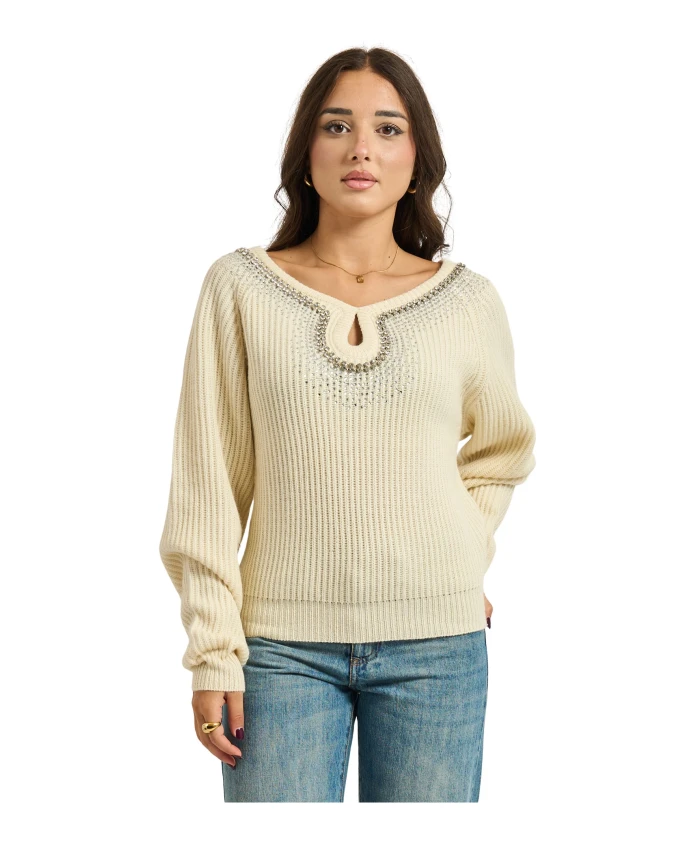 Пуловер с V-образным вырезом Jijil, желтый
Пуловер с V-образным вырезом Jijil, желтый