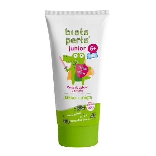 Зубная паста White Perła Junior 6+ яблочно-мятная, 75мл, Biała Perła
Зубная паста White Perła Junior 6+ яблочно-мятная, 75мл, Biała Perła
