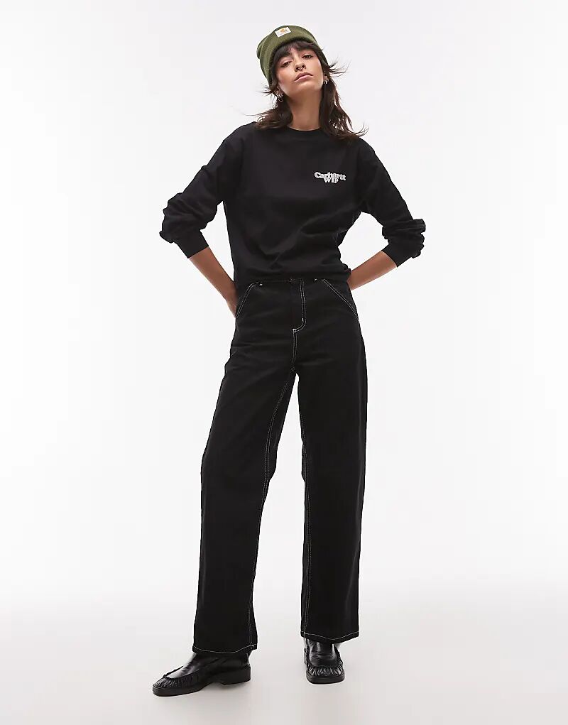 Простые брюки черного цвета Carhartt WIP
Простые брюки черного цвета Carhartt WIP