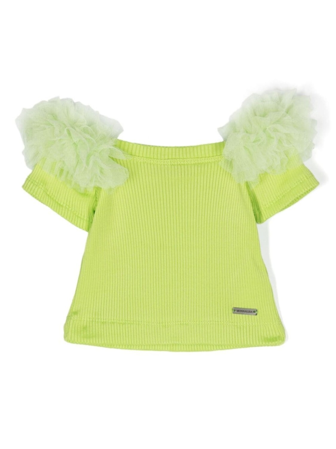 Monnalisa топ в рубчик с тюлем, зеленый
Monnalisa топ в рубчик с тюлем, зеленый