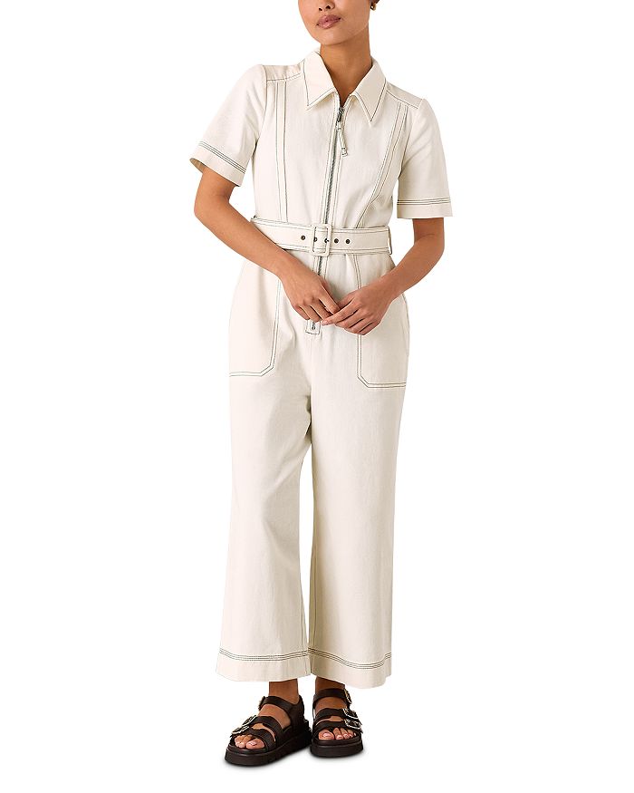 Комбинезон из денима с защипами и поясом Whistles, слоновая кость/кремовый
Комбинезон из денима с защипами и поясом Whistles, слоновая кость/кремовый
