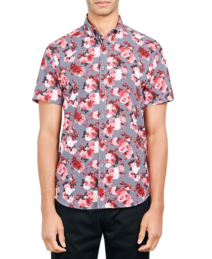 Мужская облегающая немнущаяся рубашка на пуговицах Performance Stretch с цветочным принтом Society of Threads, красный
Мужская облегающая немнущаяся рубашка на пуговицах Performance Stretch с цветочным принтом Society of Threads, красный