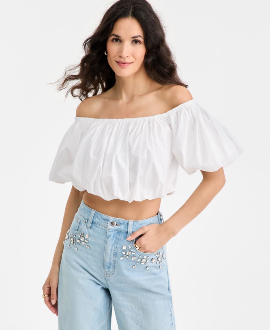 Женский топ-бомбер с открытыми плечами, эксклюзивно для Macy's On 34th, Bright White
Женский топ-бомбер с открытыми плечами, эксклюзивно для Macy's On 34th, Bright White