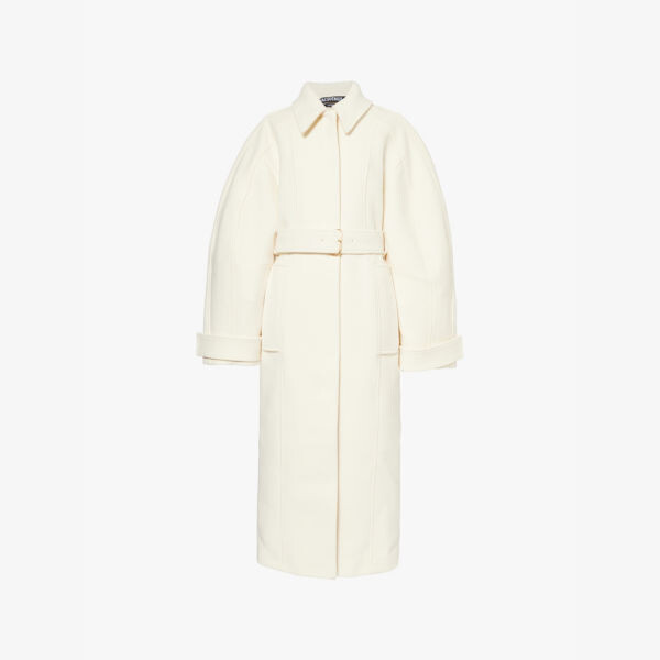 Шерстяное пальто Le manteau bari с поясом Jacquemus, белый
Шерстяное пальто Le manteau bari с поясом Jacquemus, белый