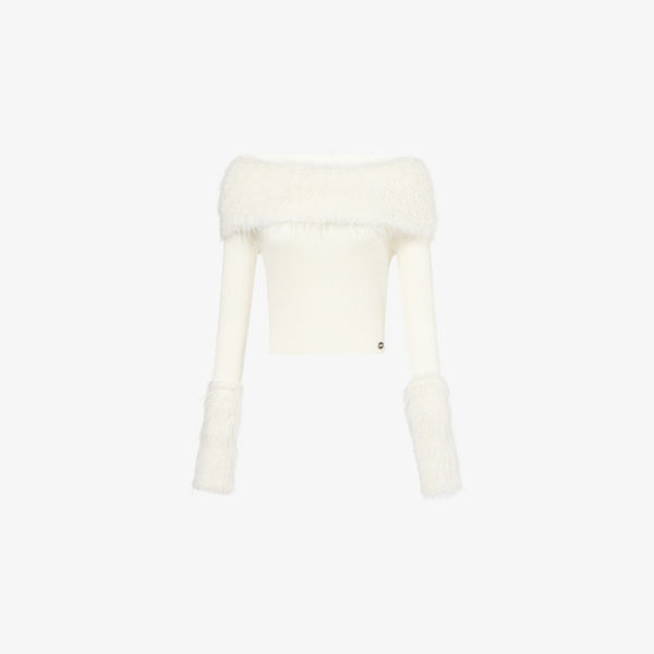 Джемпер Jean Paul Gaultier с ребристым узором, экрю 
Джемпер Jean Paul Gaultier с ребристым узором, экрю