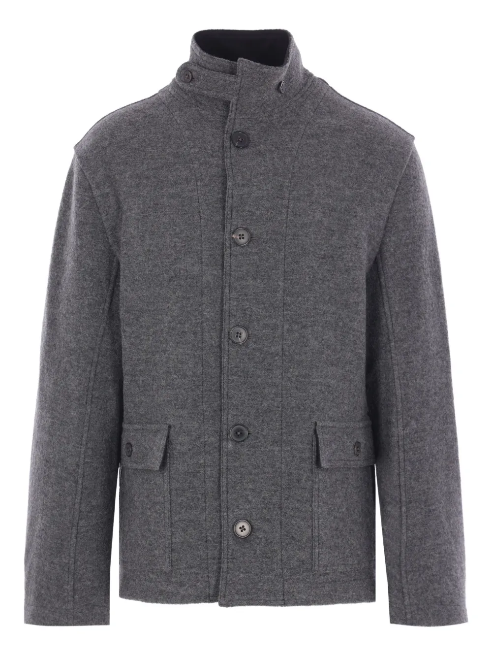 Куртка с высоким воротником из чистой шерсти Diomene, серый 
Куртка с высоким воротником из чистой шерсти Diomene, серый