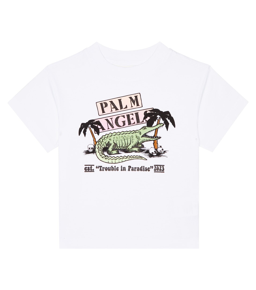 Футболка из хлопкового джерси с принтом Palm Angels, белый
Футболка из хлопкового джерси с принтом Palm Angels, белый