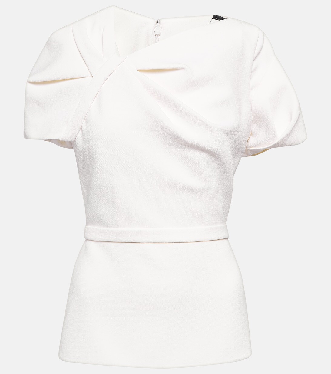 Топ из крепа с баской SAFIYAA, белый
Топ из крепа с баской SAFIYAA, белый