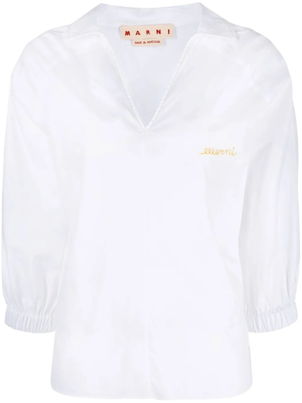 Блузка с V-образным вырезом Marni, белый
Блузка с V-образным вырезом Marni, белый