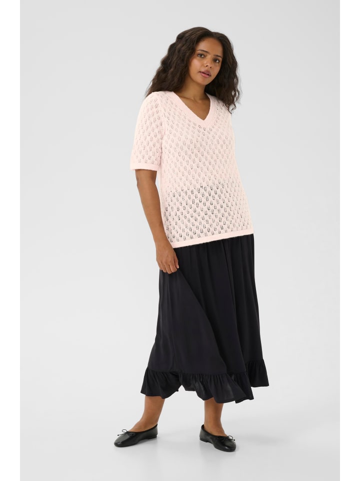 KAFFE curve Свободный вязаный свитер KCloura в цвете Lotus Melange
KAFFE curve Свободный вязаный свитер KCloura в цвете Lotus Melange