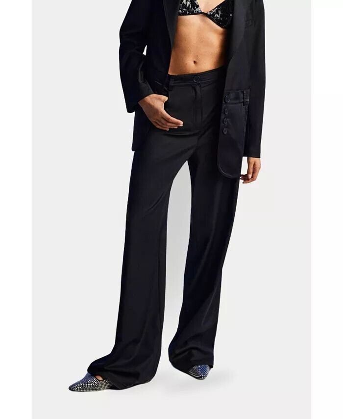 Женские брюки с высокой талией NOCTURNE, черный
Женские брюки с высокой талией NOCTURNE, черный