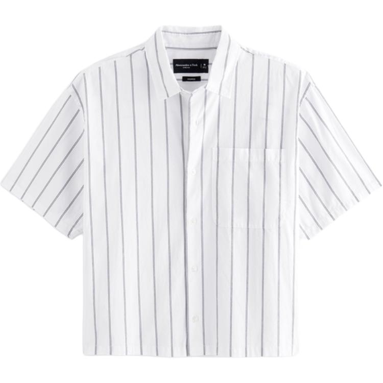 Abercrombie&Fitch Рубашка мужская белая в полоску
Abercrombie&Fitch Рубашка мужская белая в полоску