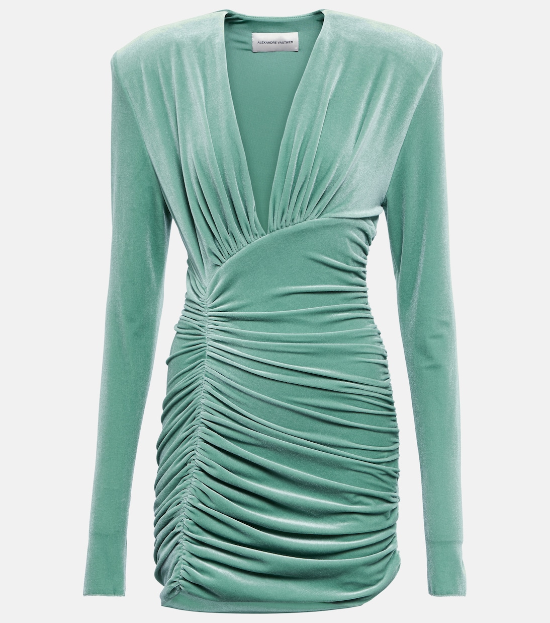 Мини-платье из бархата с рюшами Alexandre Vauthier, Peridot
Мини-платье из бархата с рюшами Alexandre Vauthier, Peridot