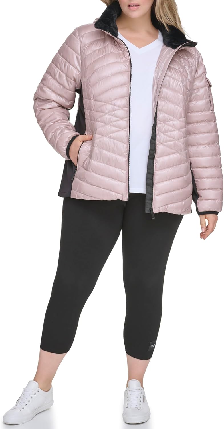 Женская утепленная куртка Calvin Klein с запахом и ромбовидной кокеткой, розовый
Женская утепленная куртка Calvin Klein с запахом и ромбовидной кокеткой, розовый