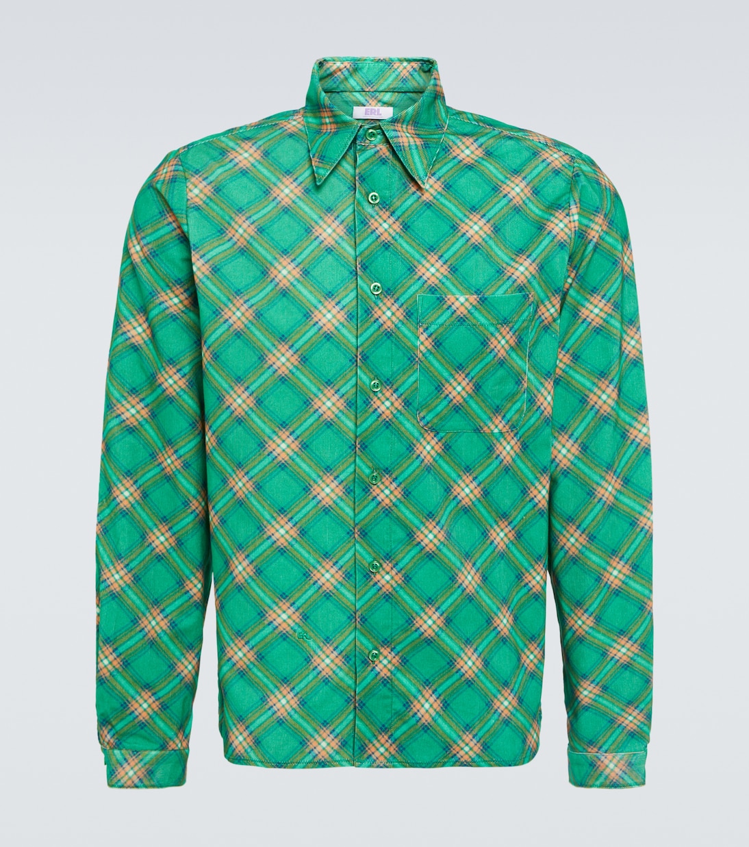 Рубашка из хлопкового вельвета в клетку ERL, Erl Green Plaid
Рубашка из хлопкового вельвета в клетку ERL, Erl Green Plaid