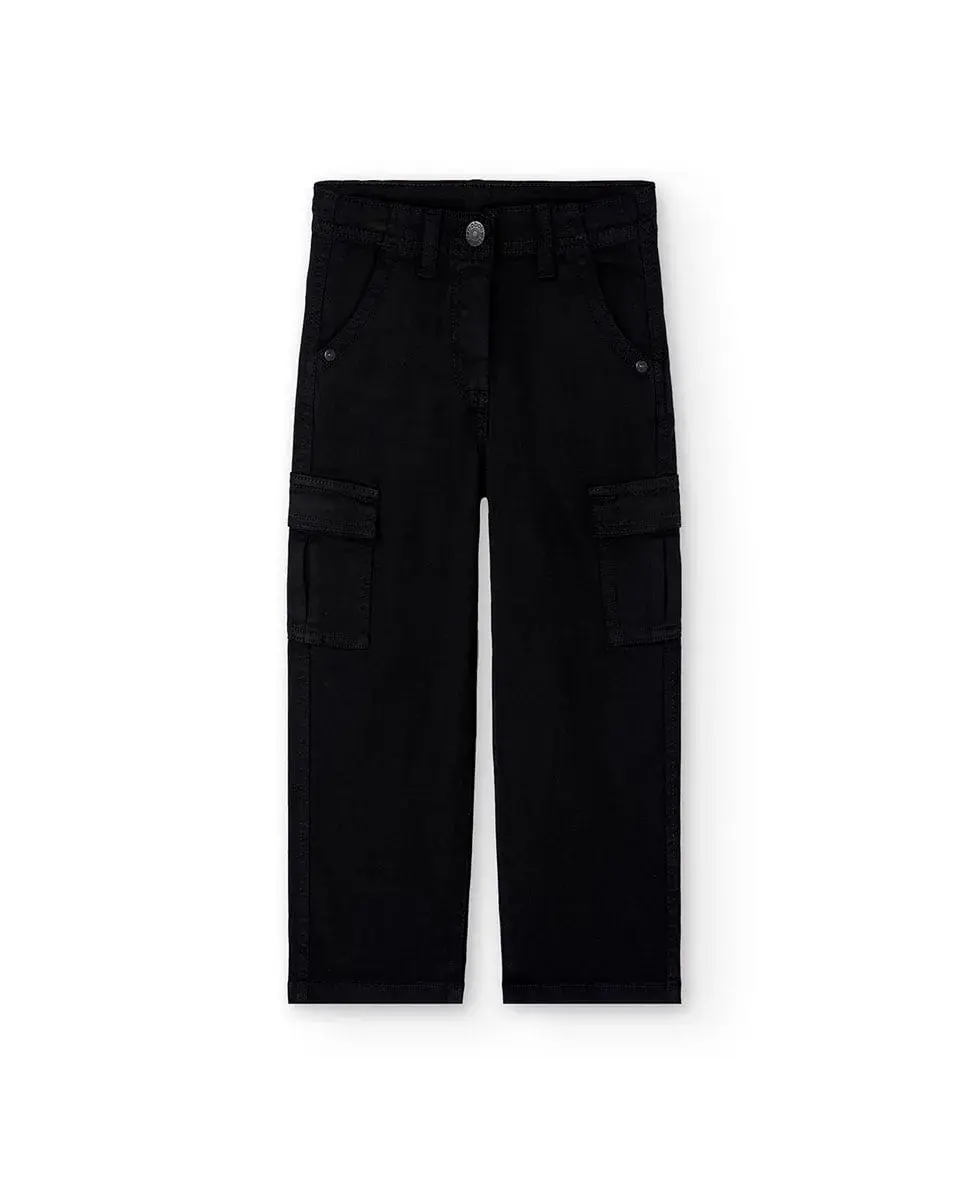брюки карго из саржи с карманами Boboli, черный
брюки карго из саржи с карманами Boboli, черный