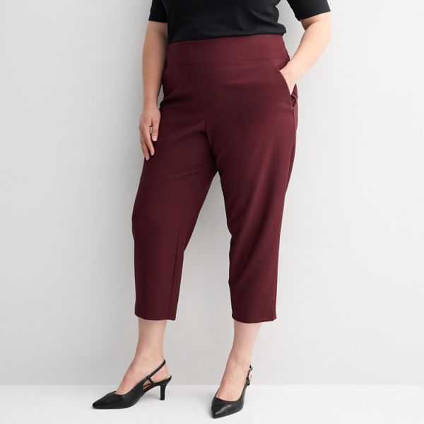 Прямые брюки с манжетами на щиколотке свободного кроя на резинке Nine West, цвет maddie plum 
Прямые брюки с манжетами на щиколотке свободного кроя на резинке Nine West, цвет maddie plum