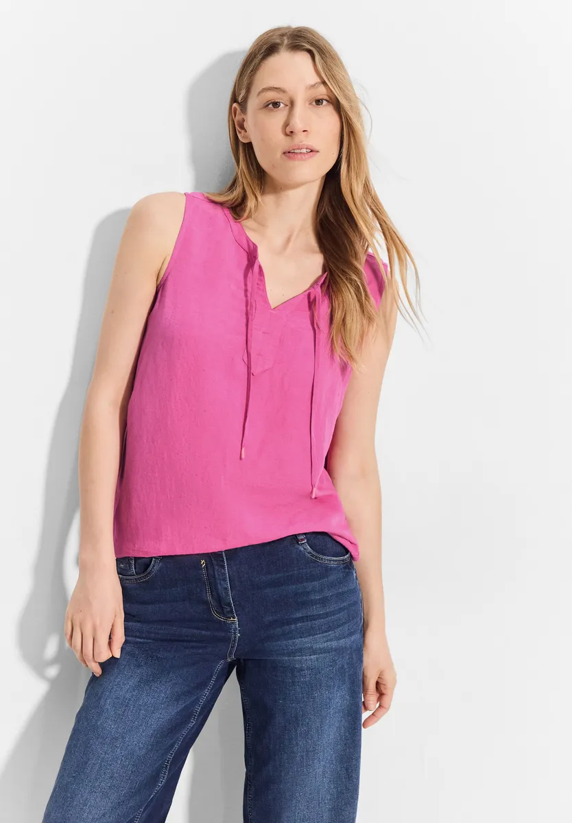 Блузка Cecil с короткими рукавами, круглым вырезом и лентами, розовый
Блузка Cecil с короткими рукавами, круглым вырезом и лентами, розовый