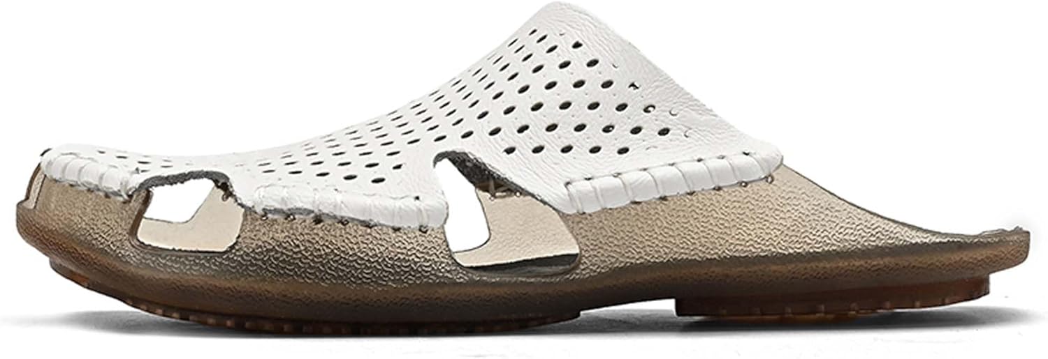 Мужские кожаные модные повседневные слайдеры-сандалии Vtiao, удобные и легкие, с перфорированным дизайном для лучшей вентиляции, летние сандалии для дома и улицы, белый
Мужские кожаные модные повседневные слайдеры-сандалии Vtiao, удобные и легкие, с перфорированным дизайном для лучшей вентиляции, летние сандалии для дома и улицы, белый