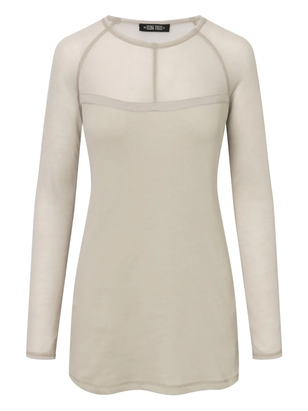 Мини-платье-футболка с длинными рукавами Elena Velez, нейтральный
Мини-платье-футболка с длинными рукавами Elena Velez, нейтральный