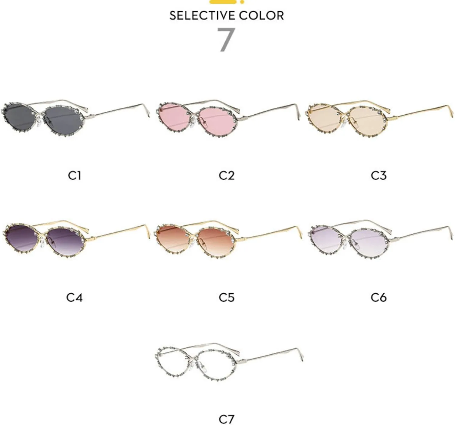 Солнцезащитные очки Willochra с круглыми кристаллами для женщин, маленькие овальные солнцезащитные очки со стразами, женские бриллиантовые очки для вечеринок, C2
Солнцезащитные очки Willochra с круглыми кристаллами для женщин, маленькие овальные солнцезащитные очки со стразами, женские бриллиантовые очки для вечеринок, C2