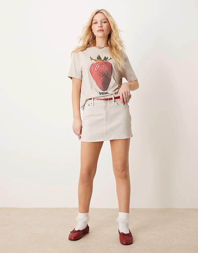 Джинсовая мини-юбка Abercrombie & Fitch светло-серого цвета
Джинсовая мини-юбка Abercrombie & Fitch светло-серого цвета