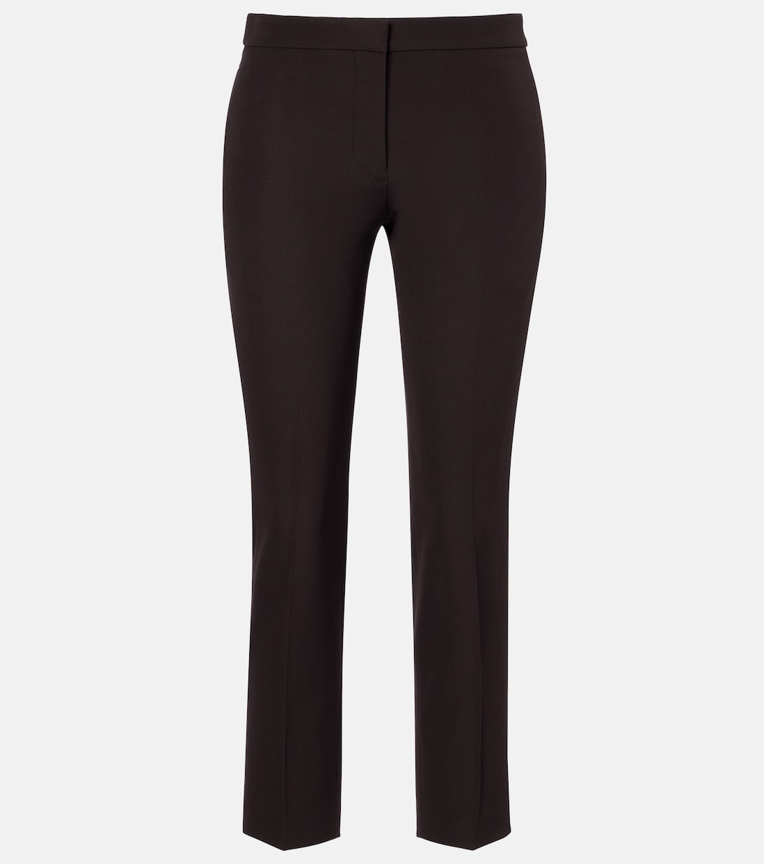 Прямые брюки из шерстяного крепа со средней посадкой McQueen, темно-коричневый
Прямые брюки из шерстяного крепа со средней посадкой McQueen, темно-коричневый