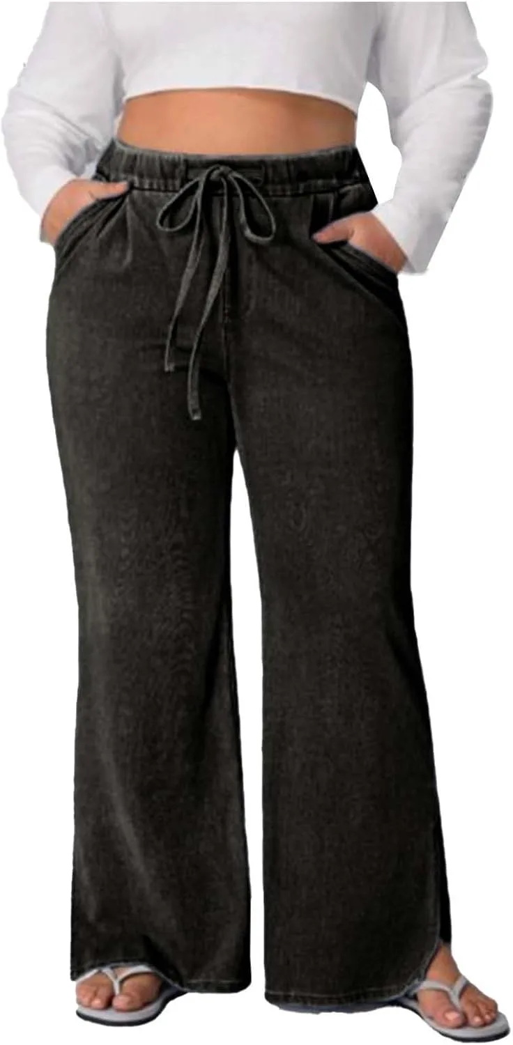 Джинсы Wide Leg для женщин Plus Size, High Waisted, с карманами
Джинсы Wide Leg для женщин Plus Size, High Waisted, с карманами