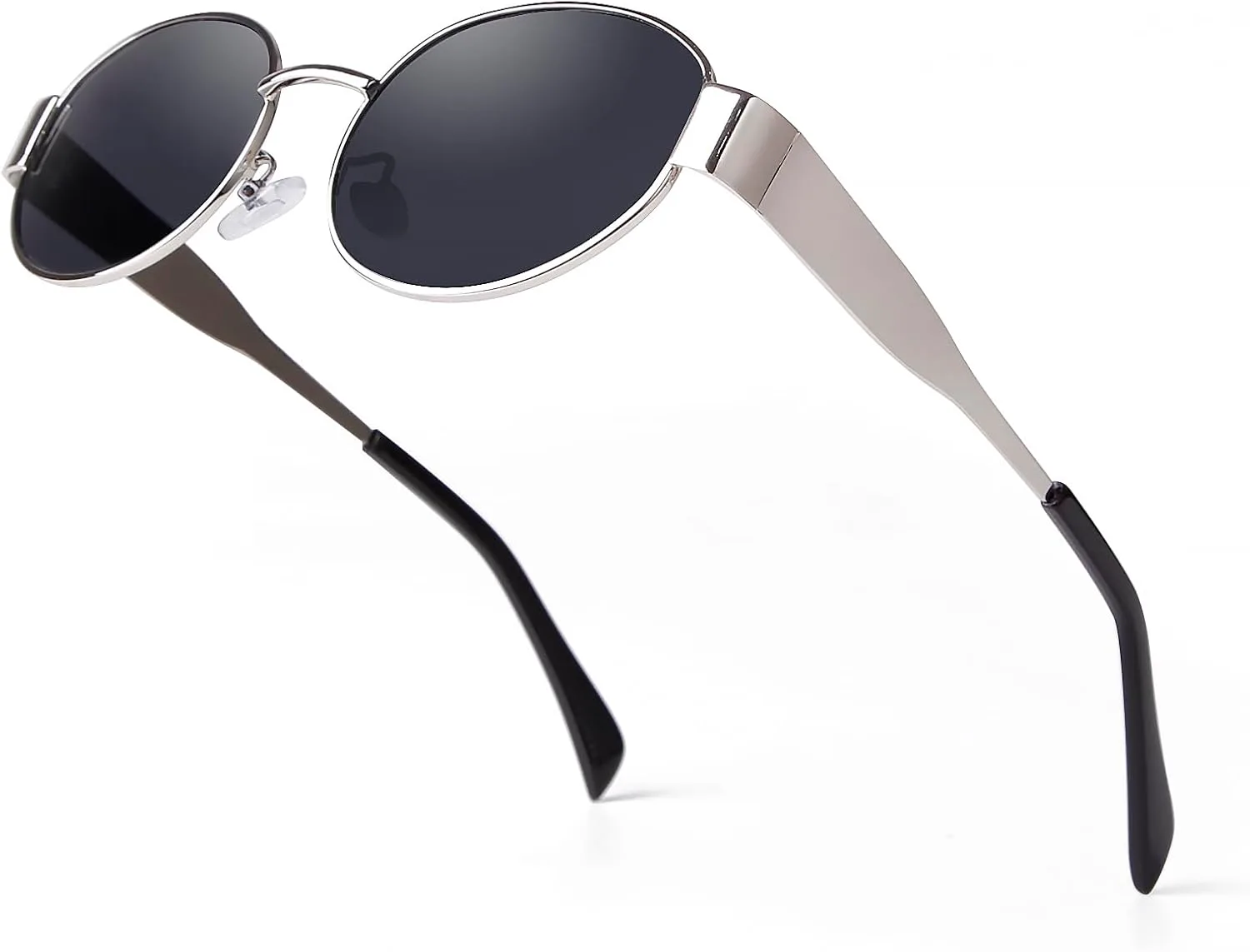 Винтажные овальные солнцезащитные очки 90-х годов для женщин и мужчин - поляризованные, с защитой UV400, в модной металлической оправе Plinvo, Silver/Grey
Винтажные овальные солнцезащитные очки 90-х годов для женщин и мужчин - поляризованные, с защитой UV400, в модной металлической оправе Plinvo, Silver/Grey