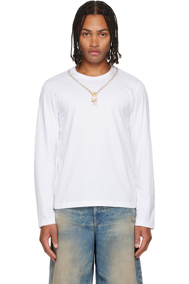 Футболка Trompe l'œil с ювелирными украшениями ls Marine Serre, белый
Футболка Trompe l'œil с ювелирными украшениями ls Marine Serre, белый