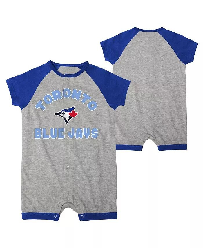Комбинезон-реглан на кнопках для мальчиков и девочек Heather Grey Toronto Blue Jays Extra Base Hit Outerstuff
Комбинезон-реглан на кнопках для мальчиков и девочек Heather Grey Toronto Blue Jays Extra Base Hit Outerstuff