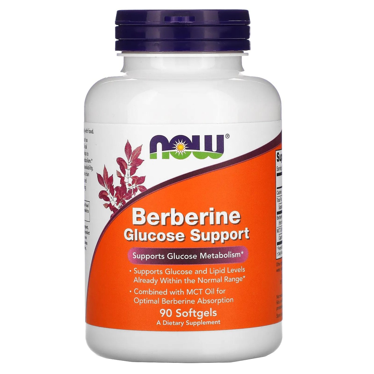 Берберин - Глюкозная поддержка Now Foods Berberine Glucose Support, 90 капсул